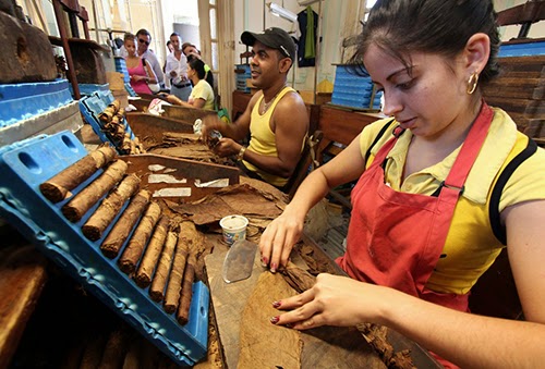 Ảnh: Sản xuất xì gà tại Cuba
